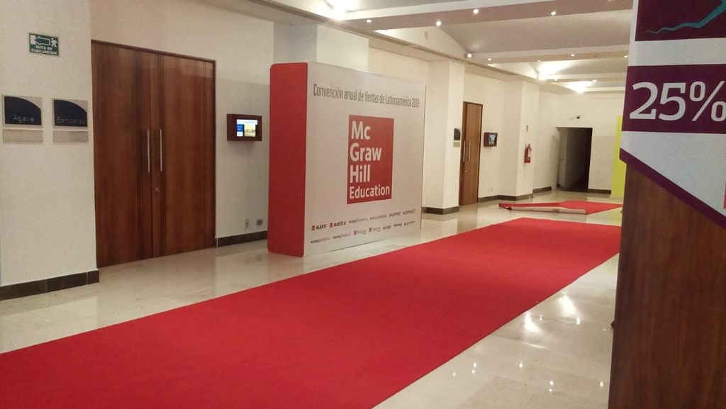 Alfombra Roja 2.50 x 10.05 mt 