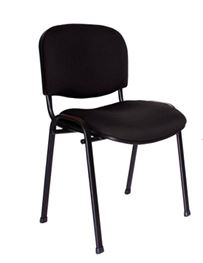 Chair upholstered in black fabric